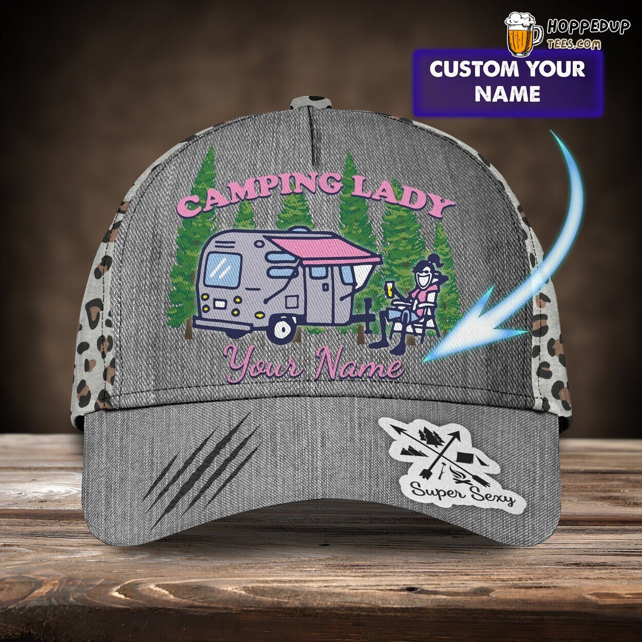 Wild Adventures Await Personalized 3D Cap Celebrating Camping Lady Spirit