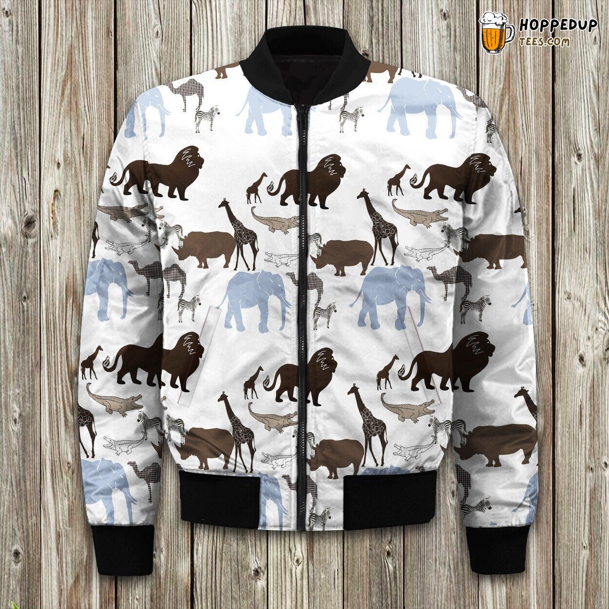 Wild Animal Safari Winter Bomber Jacket Tailored Precision Unique Design
