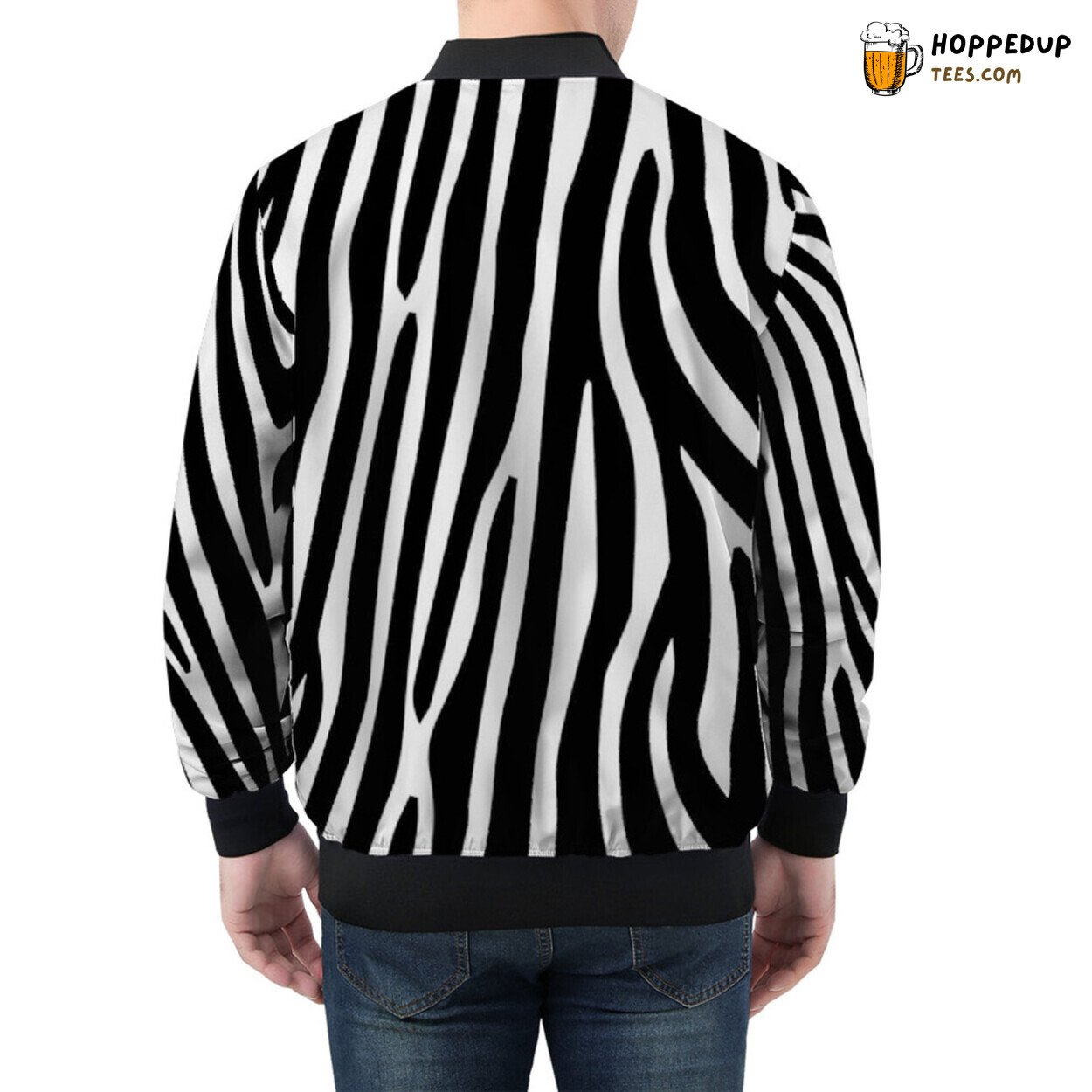 Wild Zebra Stripes Breathe Life into Men’s Bomber Jacket Design