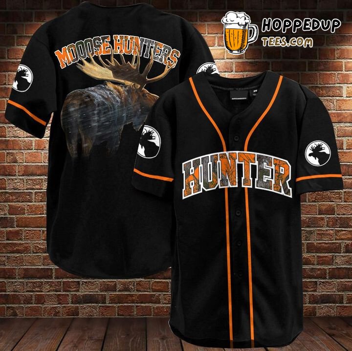 Wilderness Camo Moose Hunter 3D Printed Baseball Jersey Outdoors