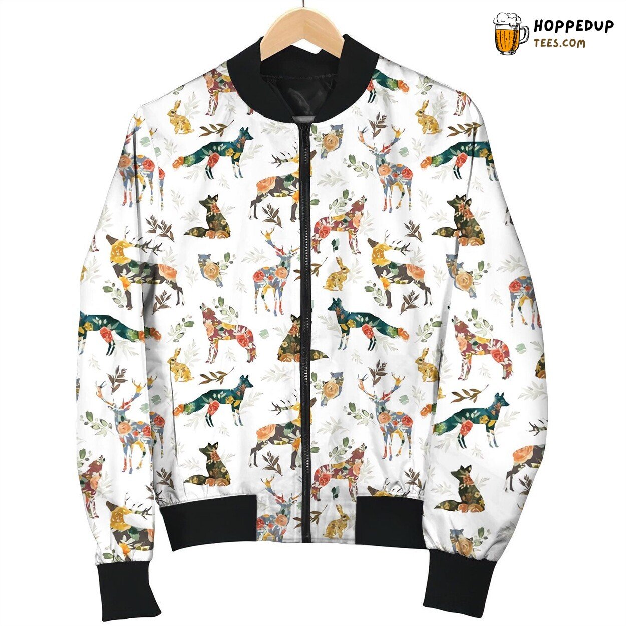 Wildlife Calming Forest Bomber Jacket