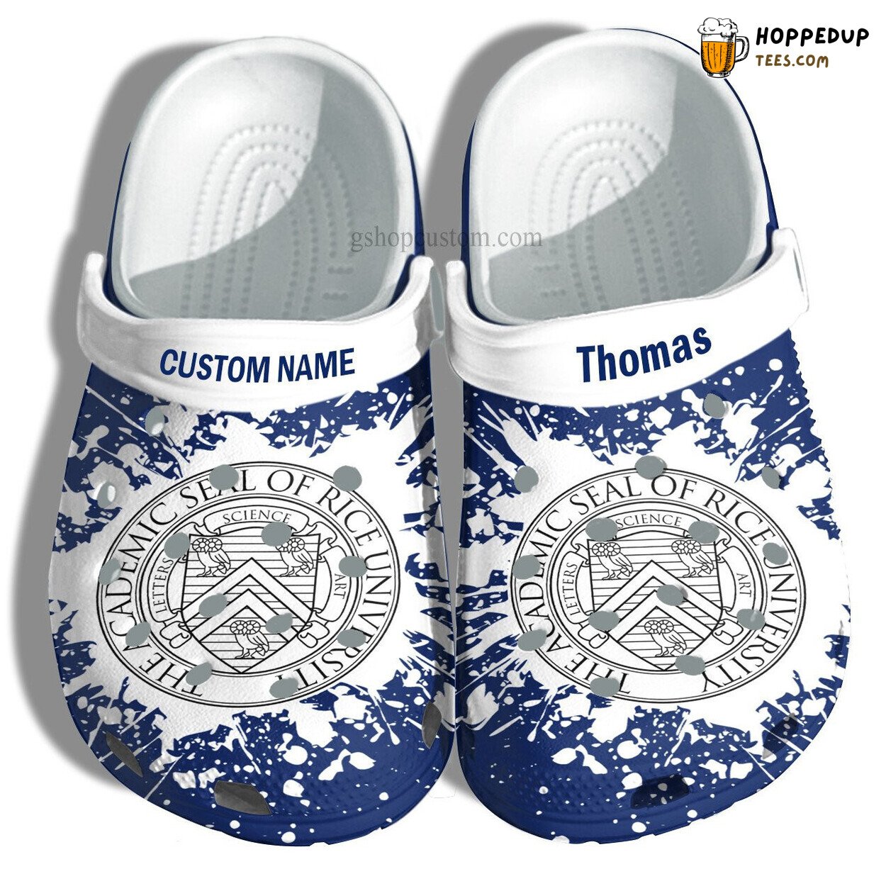 William Marsh Rice University Custom Graduation Gift Clog Shoes