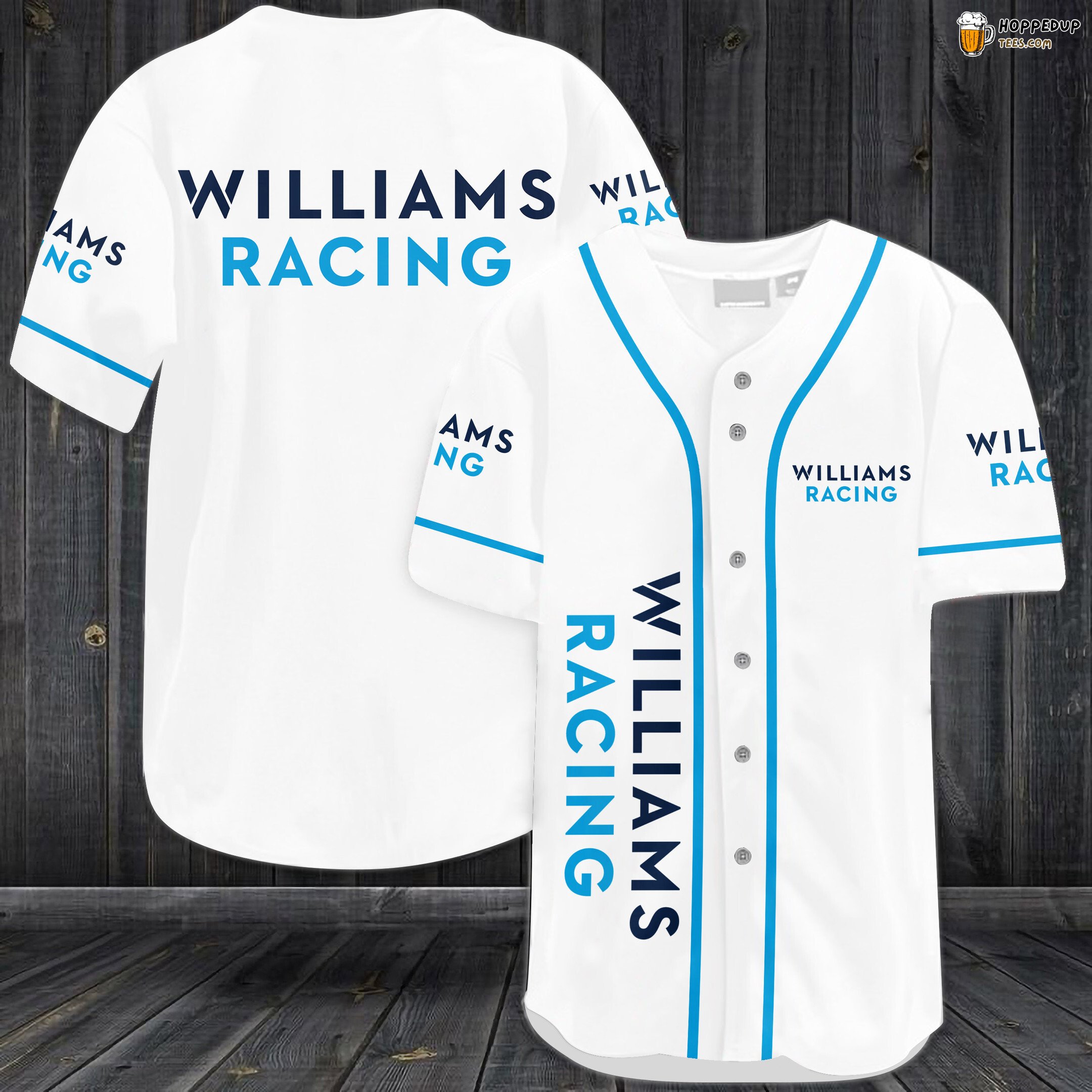 Williams Racing Baseball Jersey White Unisex Jersey Shirt