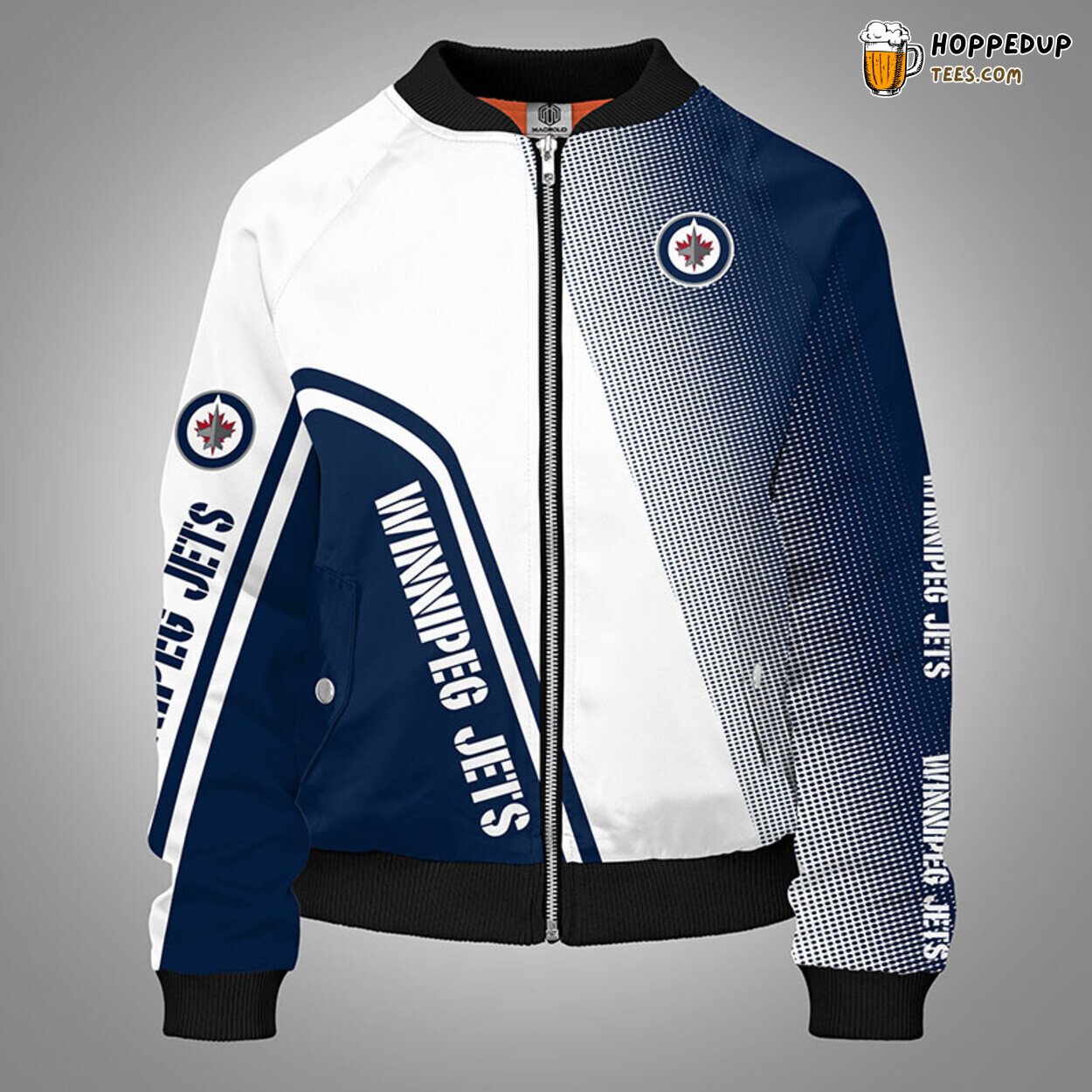 Winnipeg Jets NHL Blue Inspired Distinct Bomber Jacket Unique Style Look