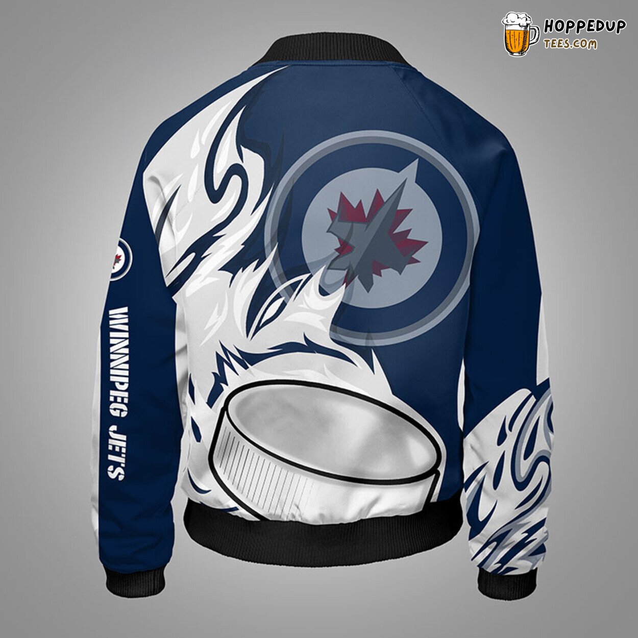 Winnipeg Jets NHL Blue Unisex Bomber Jacket Distinctive Design