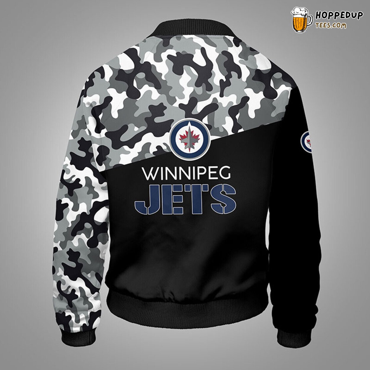 Winnipeg Jets NHL Camouflage Blue Unique Bomber Jacket Distinct Design