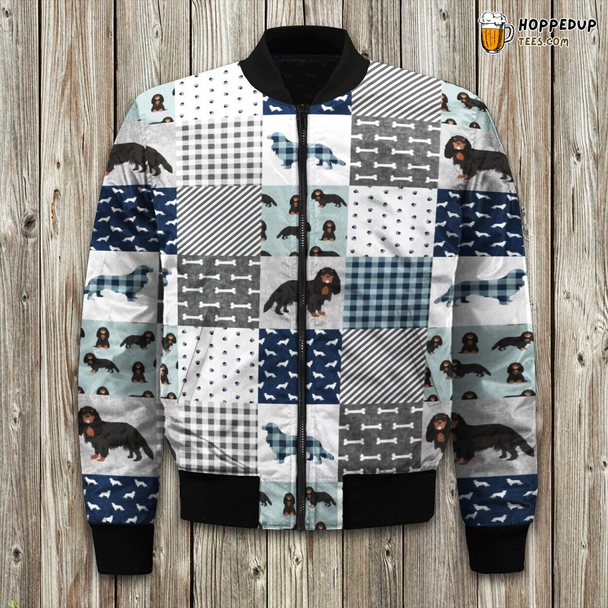 Winter Bomber Jacket Cavalier King Charles Gray Awesome Crafted Design