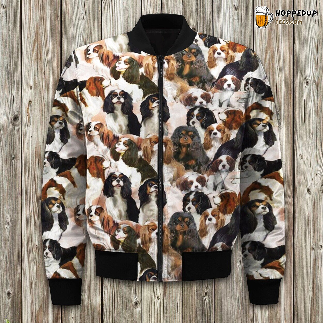 Winter Bomber Jacket Cavalier King Charles Tailored Unique Crafted Design