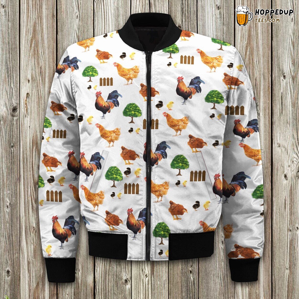 Winter Bomber Jacket Chicken Farm Tailored Crafted Precision Design