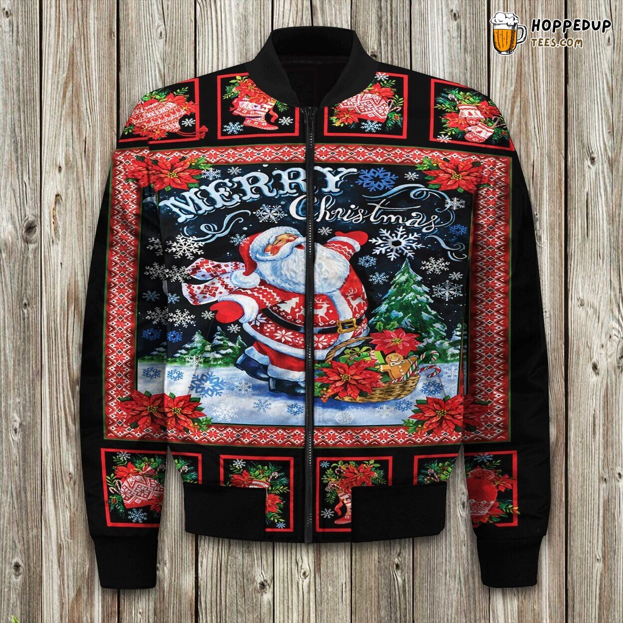 Winter Bomber Jacket Christmas Santa Claus Crafted Tailored Precision