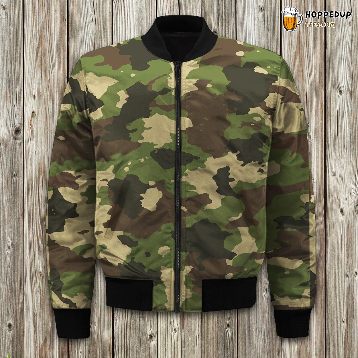 Winter Bomber Jacket Classic Green Camo Tailored Crafted Precision Fit