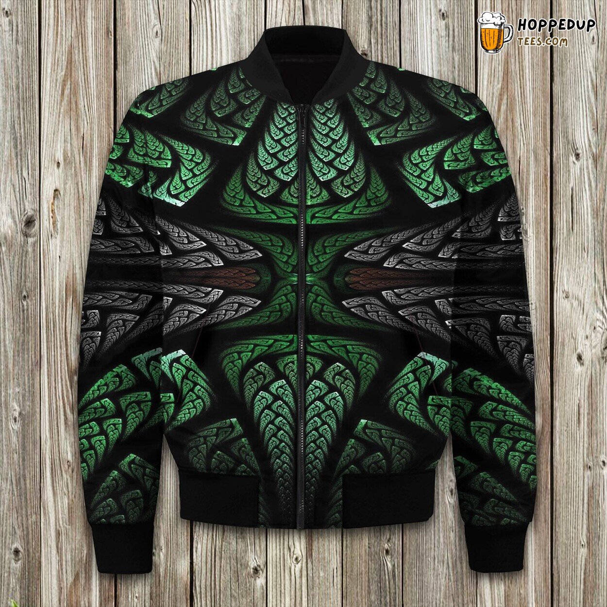 Winter Bomber Jacket Graced by Intricate Fractal Designs