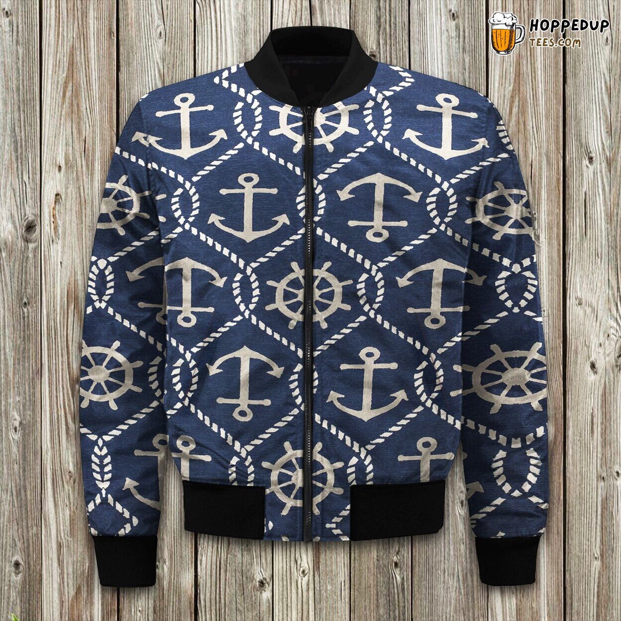 Winter Bomber Jacket Nautical Vibe Exquisite Designer Collection