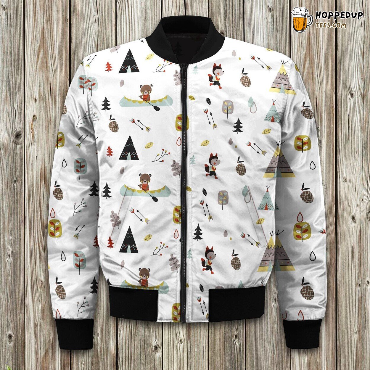 Winter Bomber Jacket Outdoor Adventure Inspired Unique Exploration Design