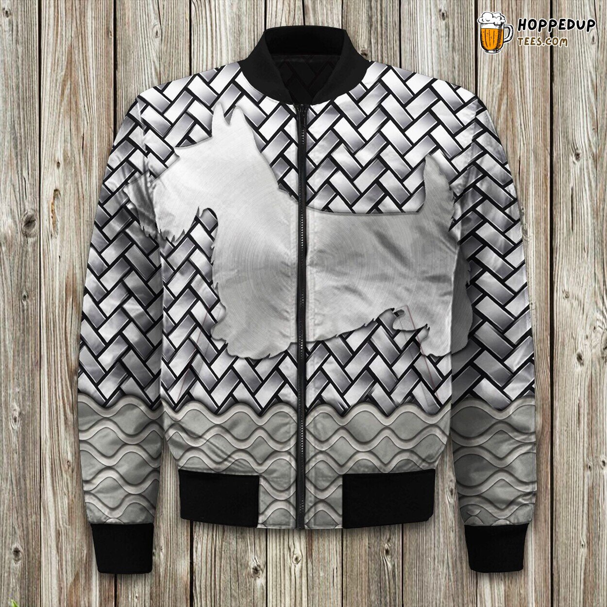 Winter Bomber Jacket Scottish Terrier Design Classic Dog Enthusiast Wear