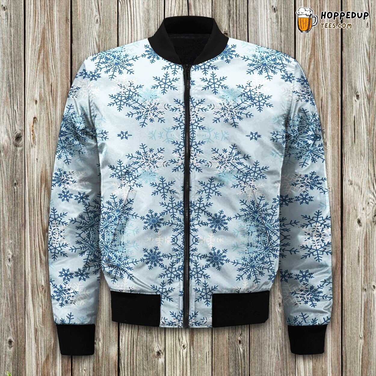 Winter Christmas Holiday Premium Bomber Jacket Luxurious Warmth Design