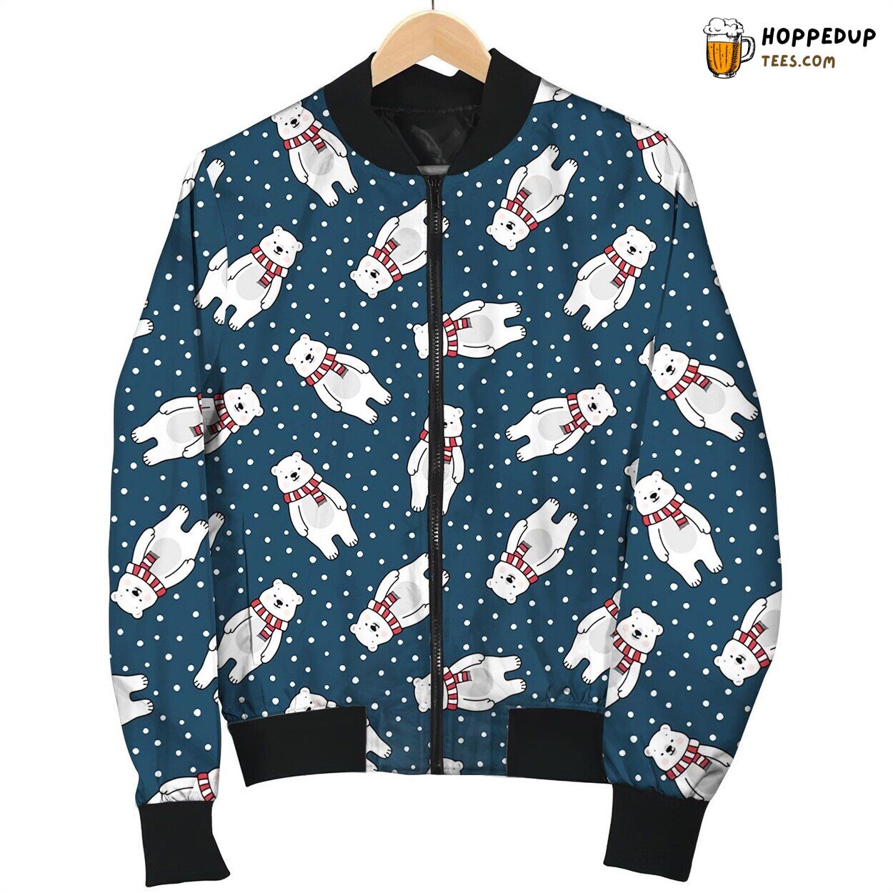 Winter Cute Polar Bears Bomber Jacket