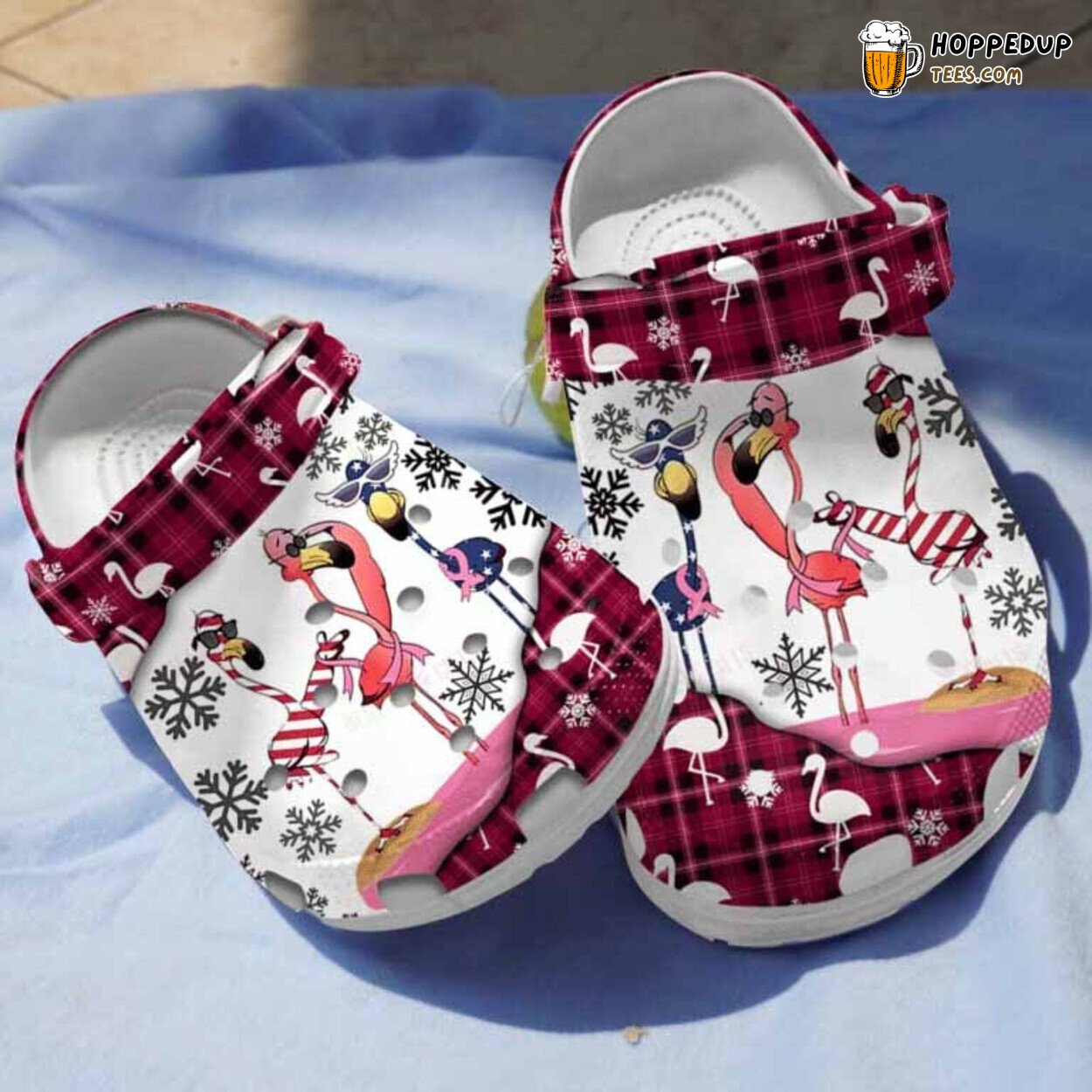 Winter Flamingo Breast Cancer Awareness Clogs Birthday Christmas Girls Gift