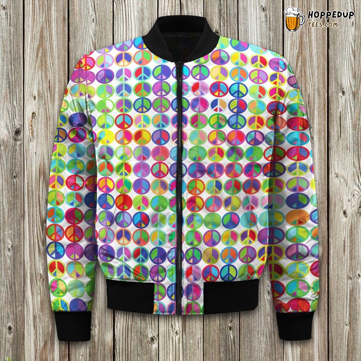 Winter Jacket Colorful Patterns Embracing Hippie Bomber Style