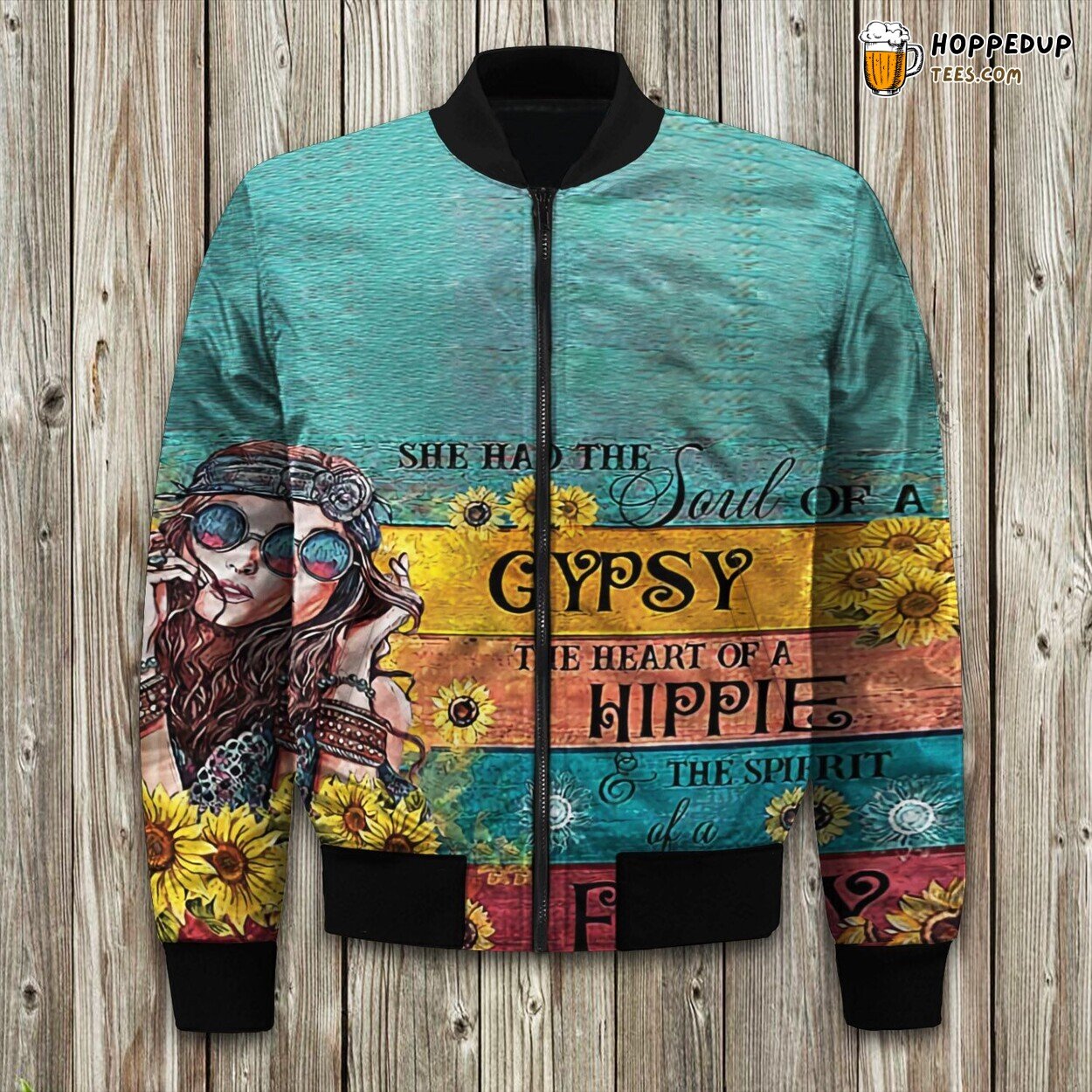 Winter Jacket Embracing Distinctive Hippie Essence Bomber Design