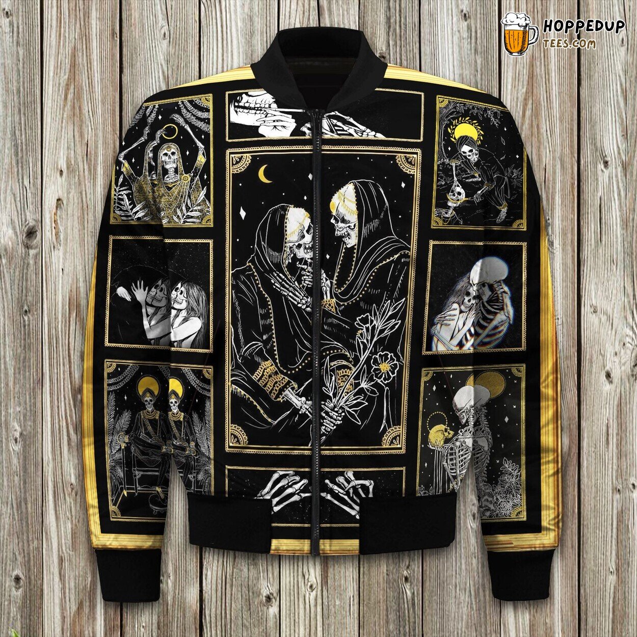 Winter Jacket Lovers Skull Tarot Bomber Jackets Unique Design Collection