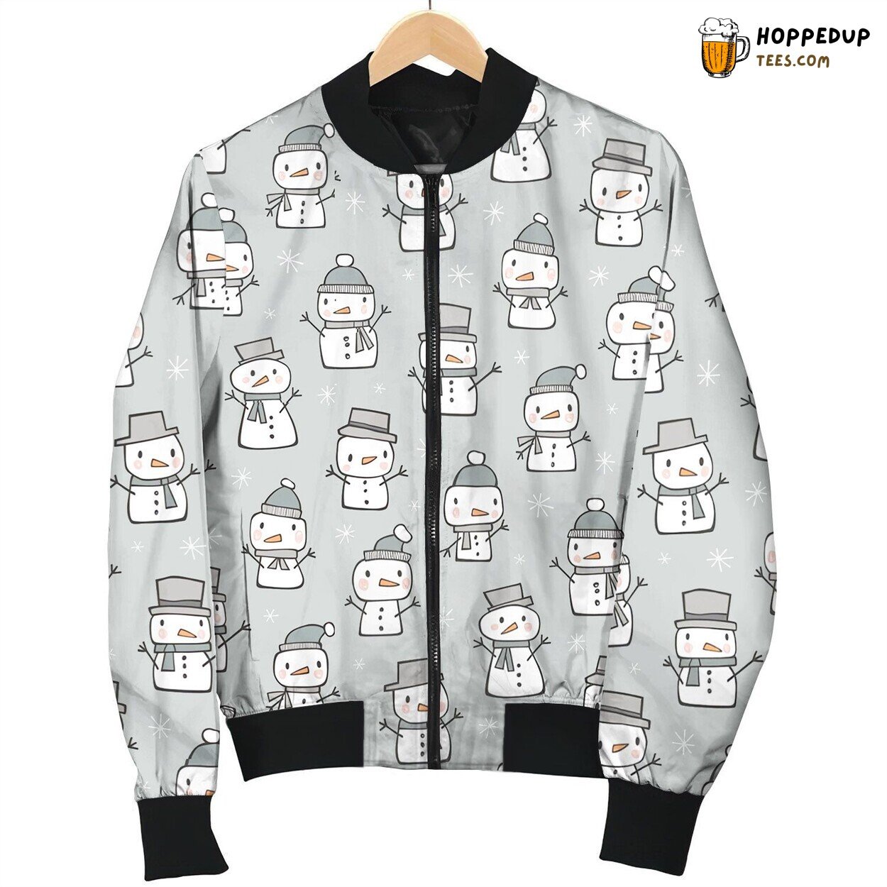 Winter Snowman Joyful Essence Winter Bomber Jacket Frosty Charm