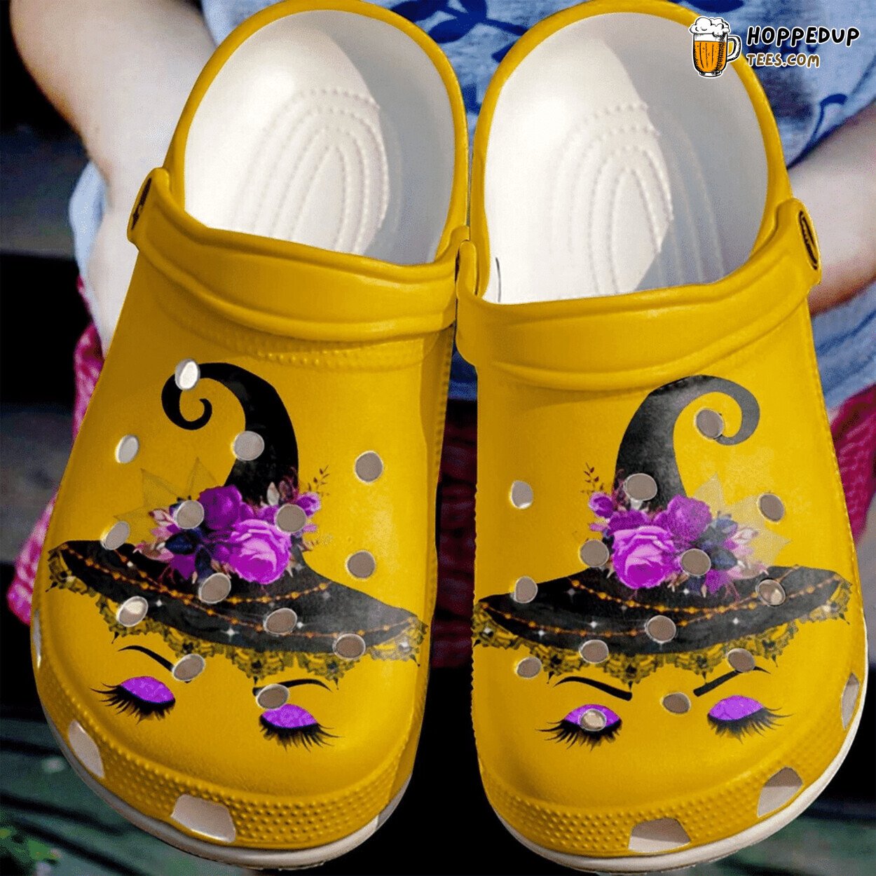 Witch Hat Fashion Style Comfortable Rubber Clogs Spooky Inspired Shoes