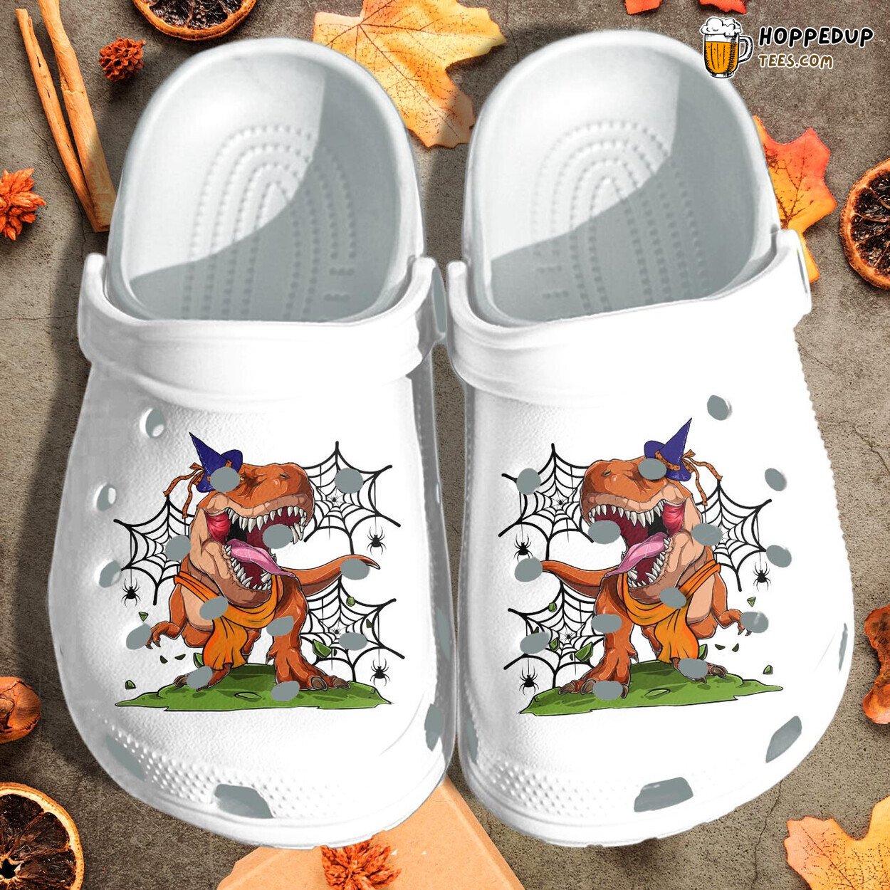 Witch Saurus Custom Dinosaur Halloween Outdoor Clog Shoes Gift for Friends