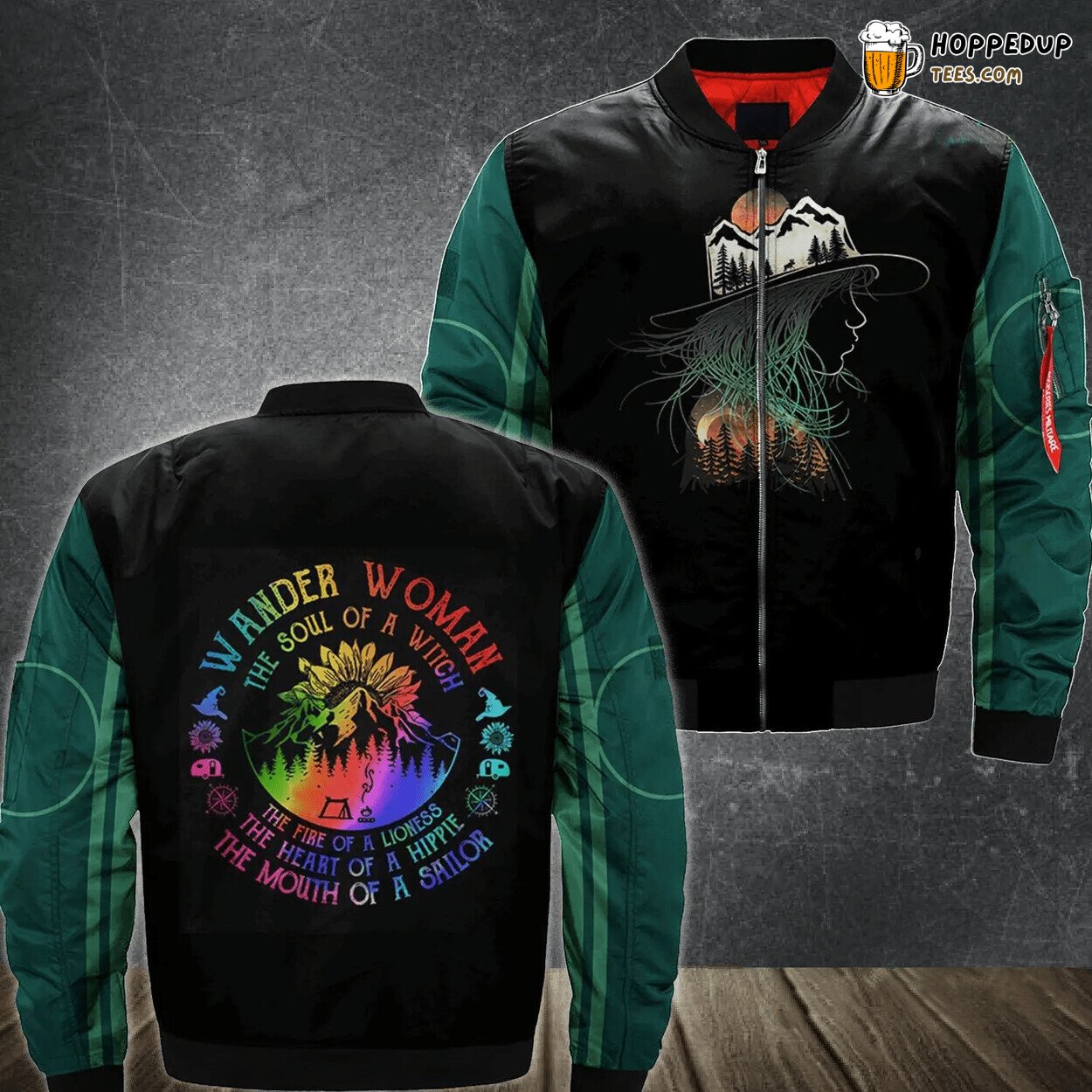 Witch’s Soul Camping Theme Bomber Jacket 3D Unique Design Printed