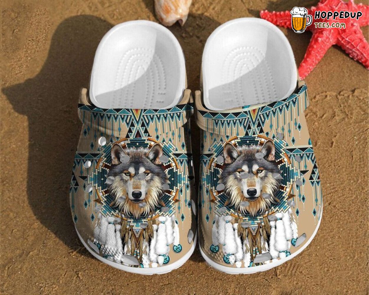 Wolf Native American Dreamcatcher Lover Gift Comfortable clog Shoes