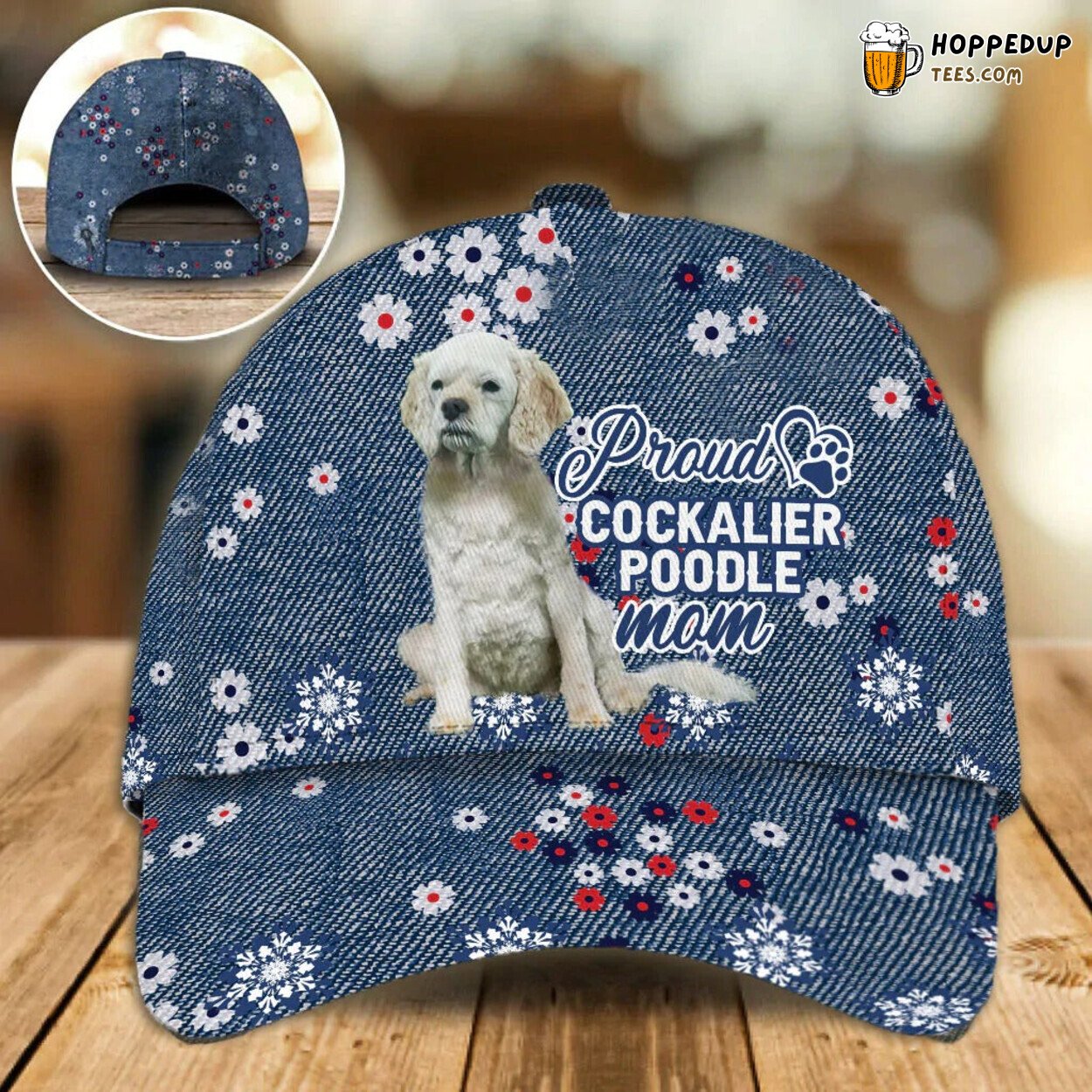 Women’s Dog Breed Design Baseball Cap Hat Proud Dog Mom Emblem