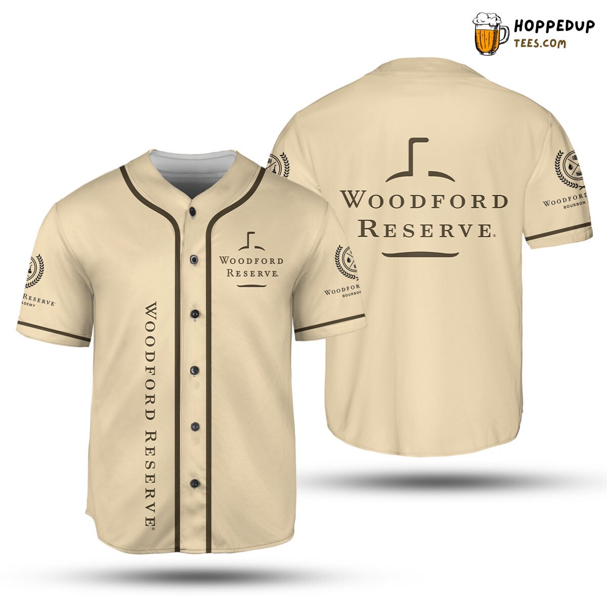 Woodford Reserve Baseball Jersey Beige Unisex Jersey Shirt