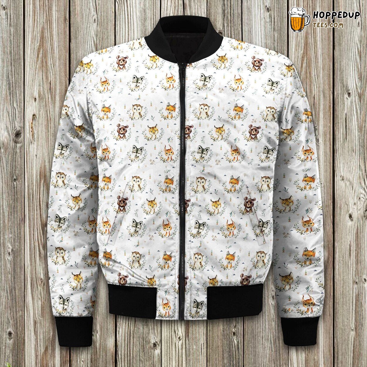 Woodland Animals Ba Bomber Jacket