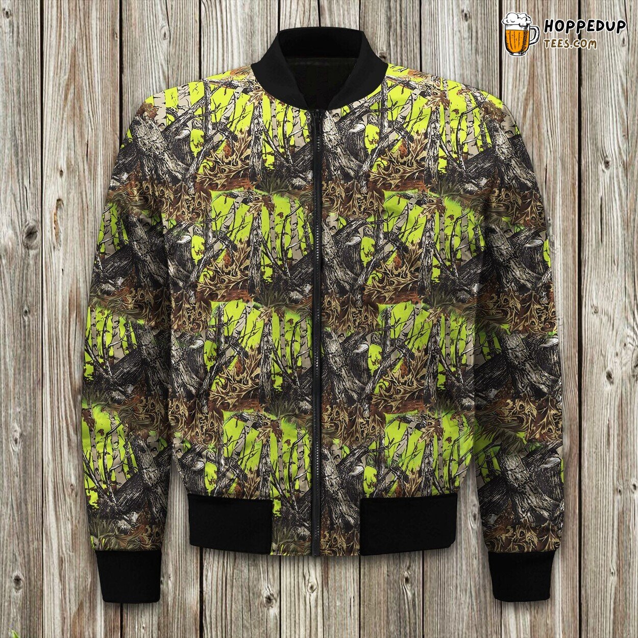 Woodland Camouflage Winter Bomber Jacket Tailored Unique Elegance Precision Craft