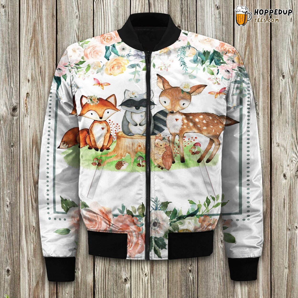 Woodland Creature Collection Winter Bomber Jacket Forest Friends