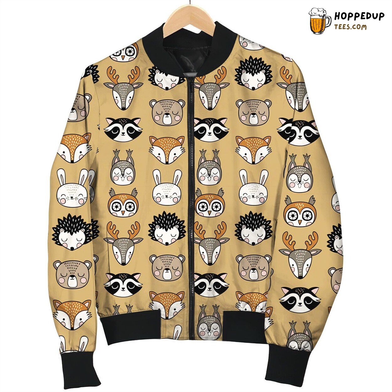 Woodland Cute Animal Bomber Jacket