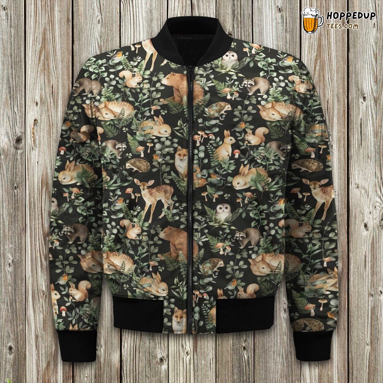 Woodland Woodland Animal Bomber Jacket