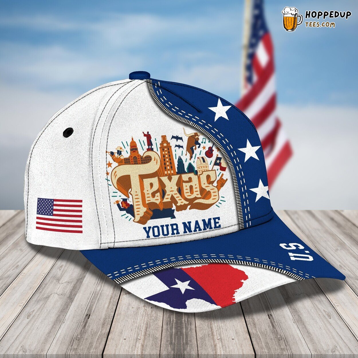 Worldly Texas Tribute 3D Classic Cap Personalized Unique Design