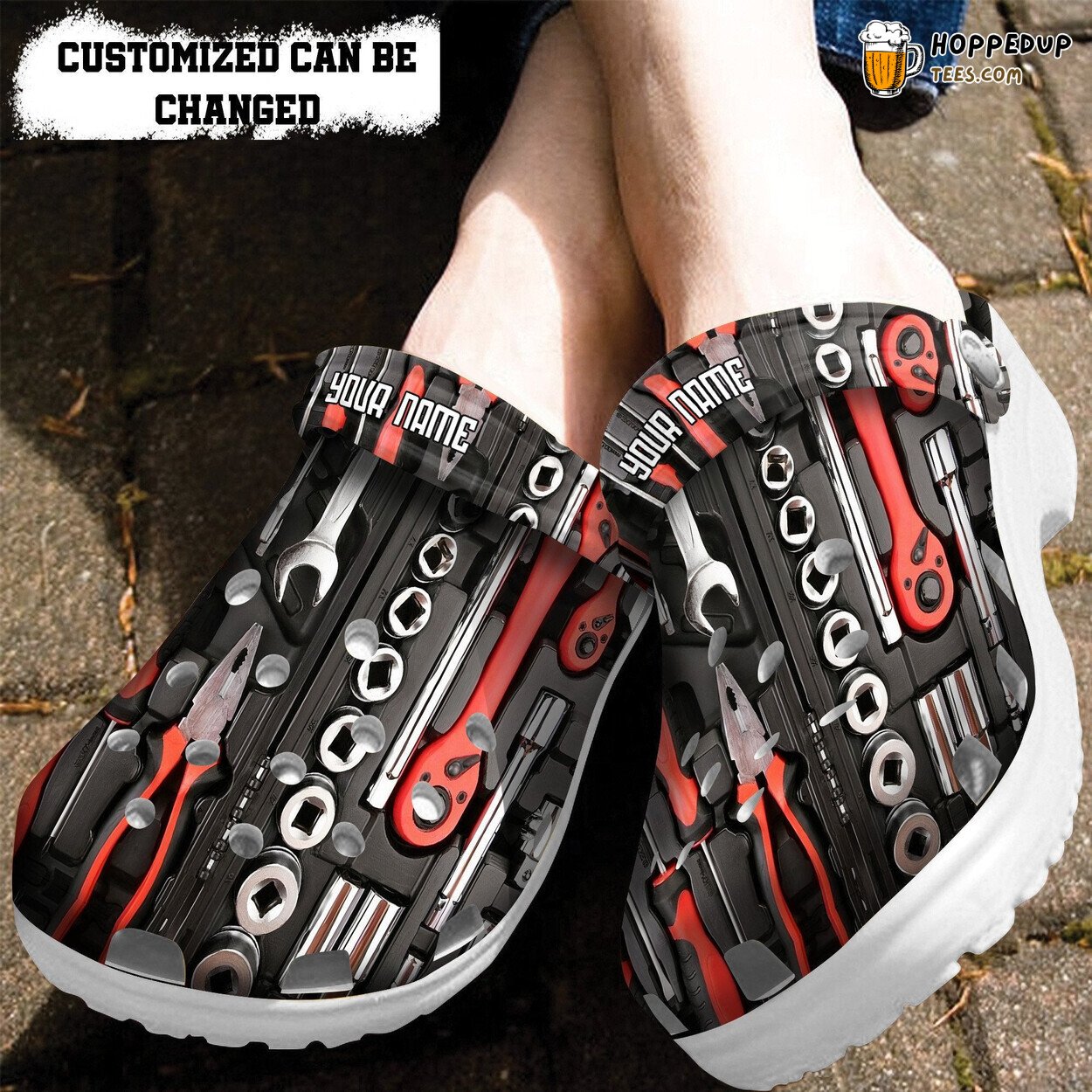 Wrench Screwdriver Machine Dad Father Day Tools Comfort Clogs