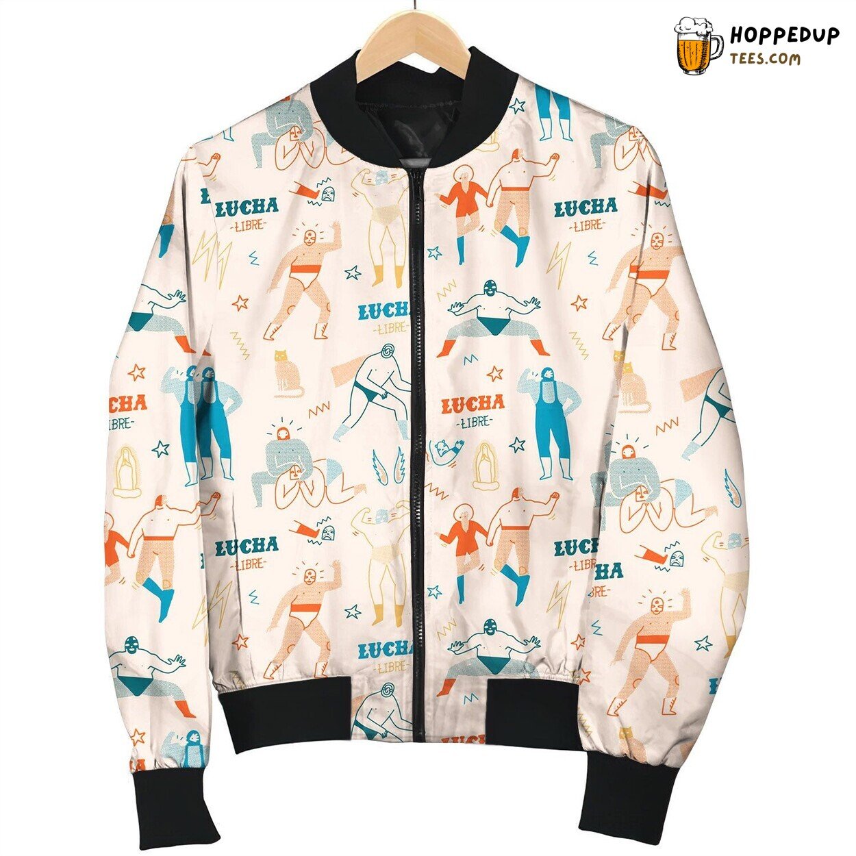 Wrestling Lucha Libre Winter Bomber Jacket Combat Sports Signature