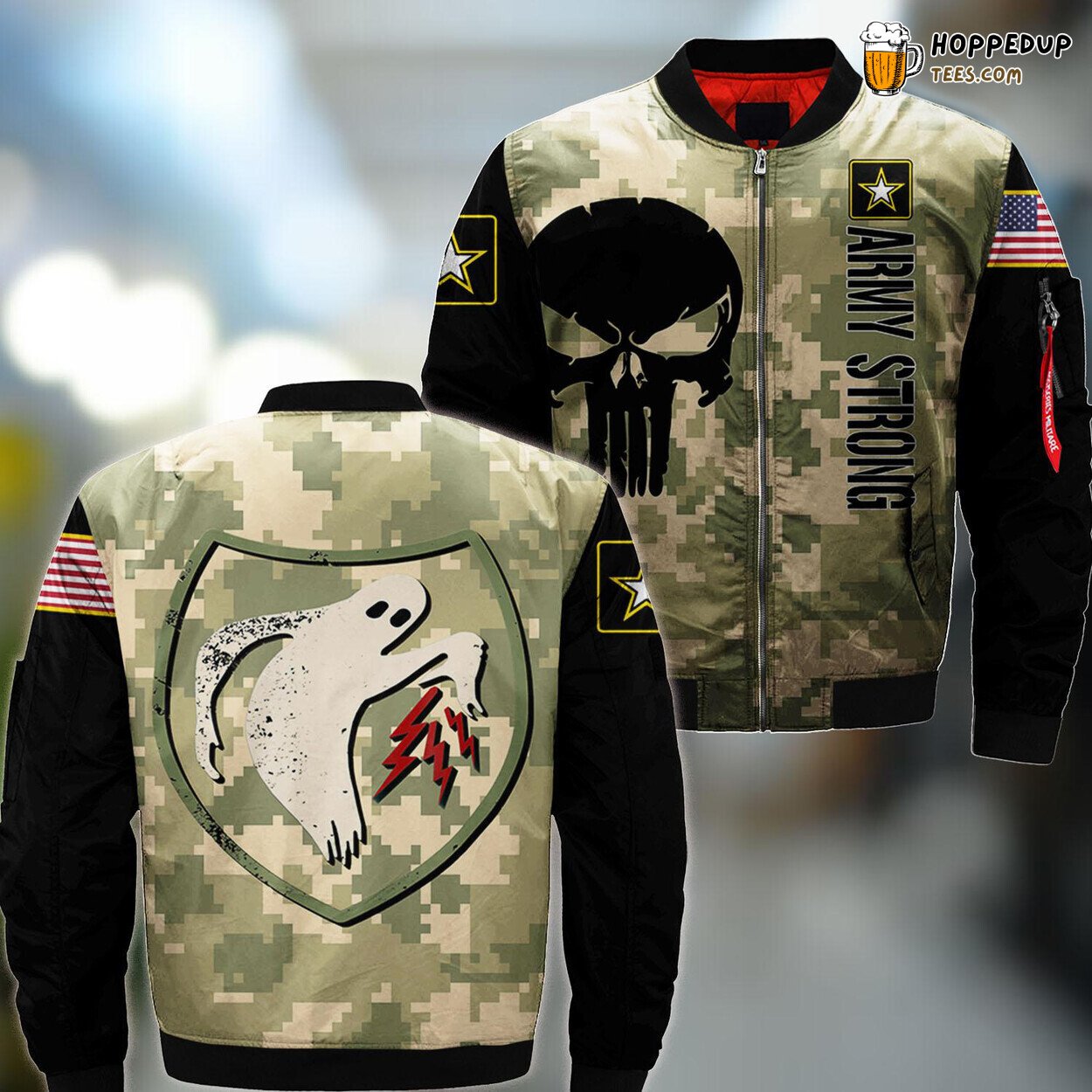 WWII Vintage Ghost Army World War Allied Unit Bomber Jacket Collectible