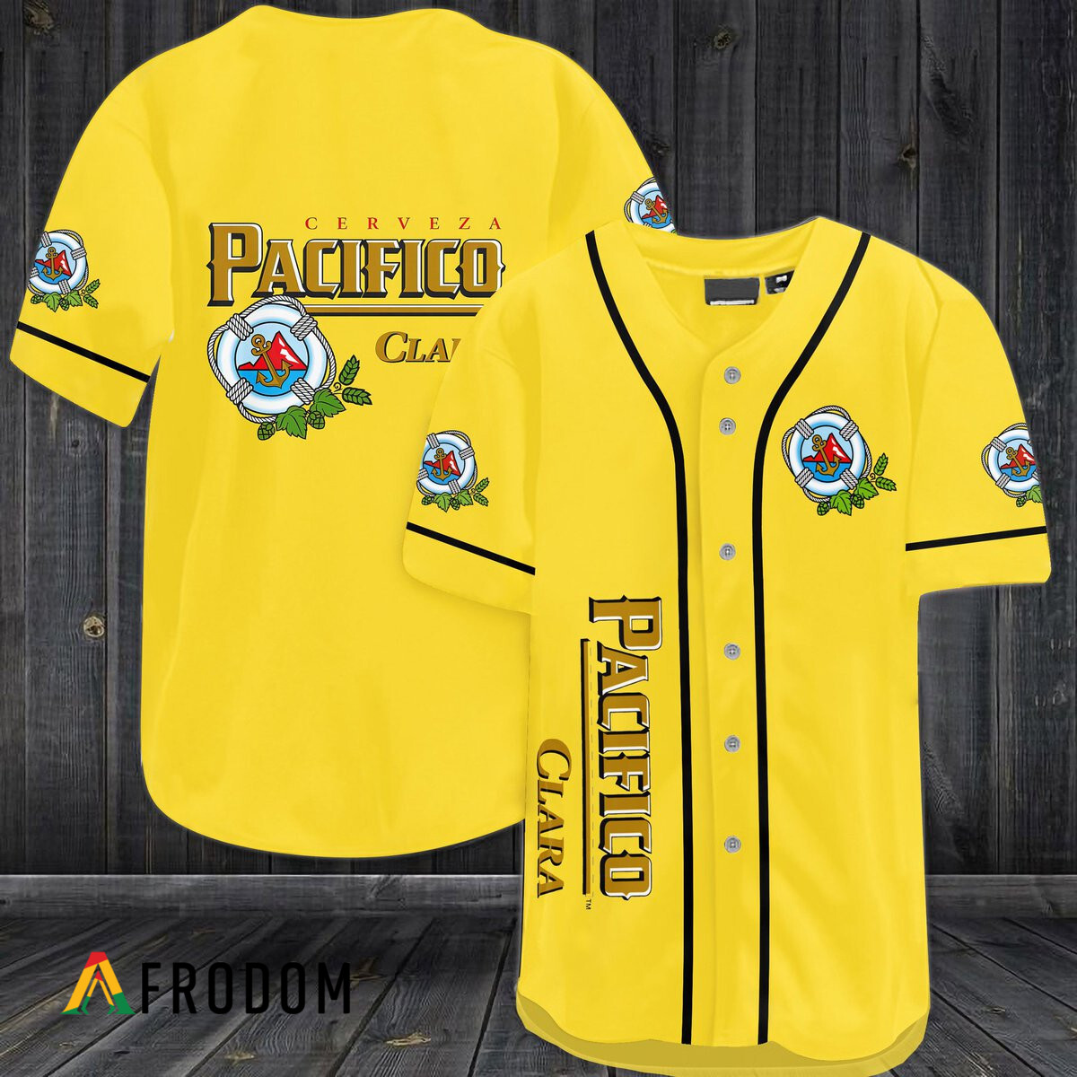 Yellow Baseball Jersey Pacifico Beer HU
