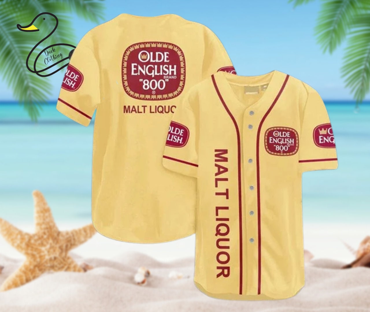 Yellow Olde English 800 Baseball Jersey Shirt HU
