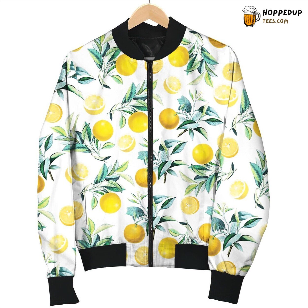 Yellow Orange Fashion Drawing Texture Bomber Jacket