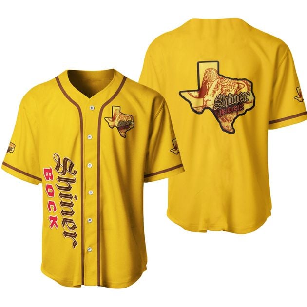 Yellow Shiner Bock Beer Baseball Jersey Fashion HU
