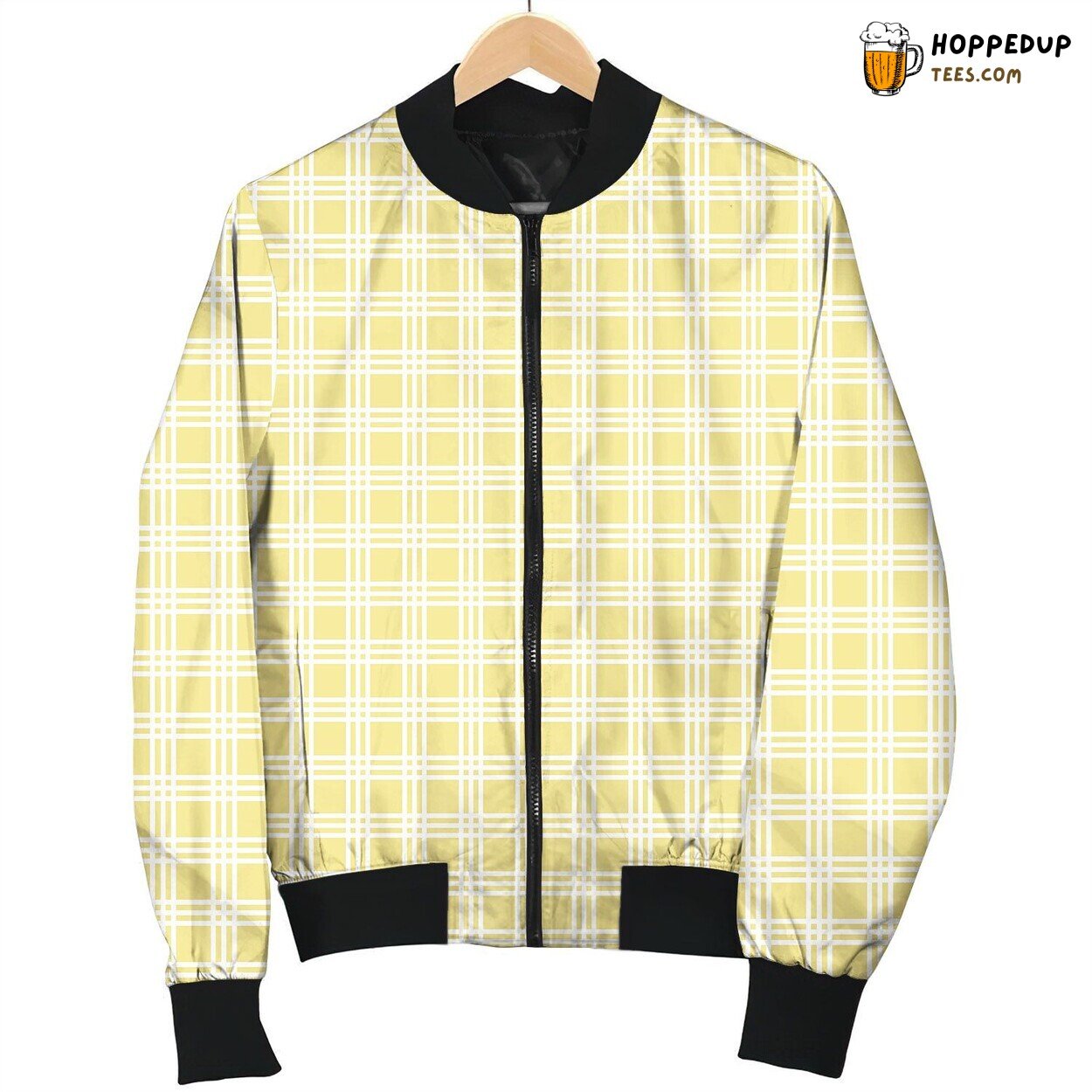 Yellow Tattersall Bomber Jacket