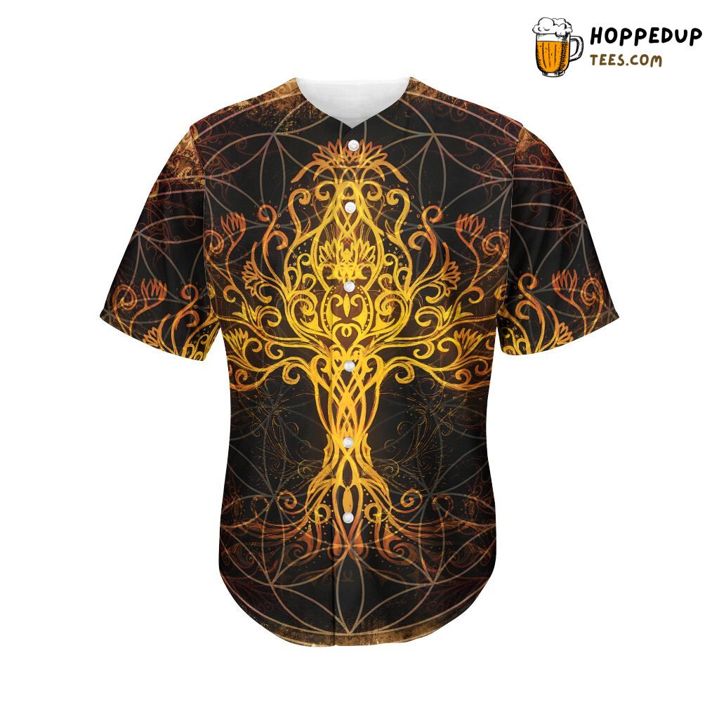 Yggdrasil Tree Of Life Baseball Tee Jersey Shirts 3D