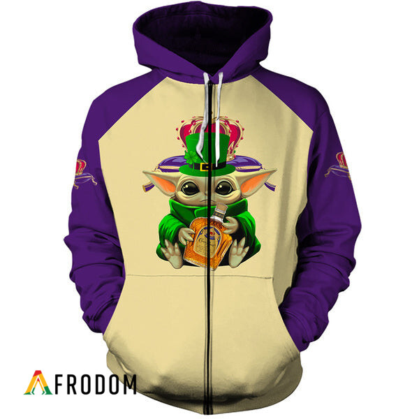 Yoda Crown Royal St Patrick Day Hoodie HU
