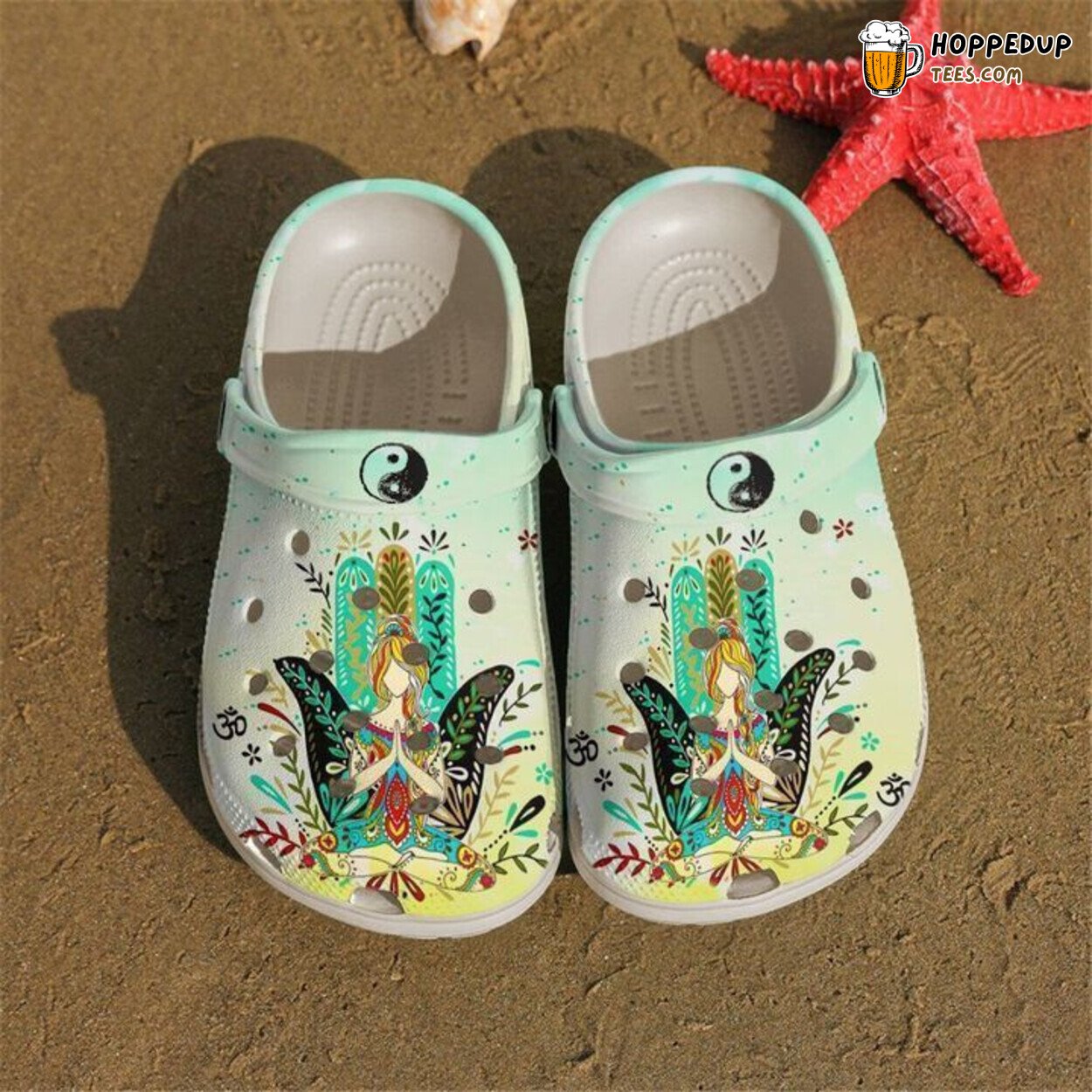 Yoga Namaste Themed Comfortable Rubber Clogs Relaxing Inspired Shoes