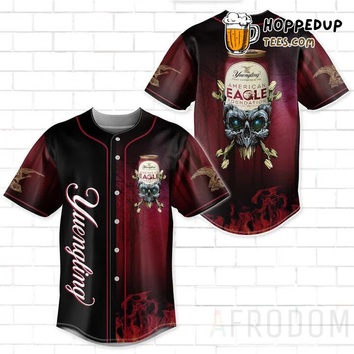Yuengling Beer Motif Skull Design Premium Baseball Jersey Wear